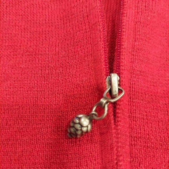 Vintage Woolrich Holiday Christmas Cardigan Sweater Vest Size Large Red Classic - Picture 9 of 12